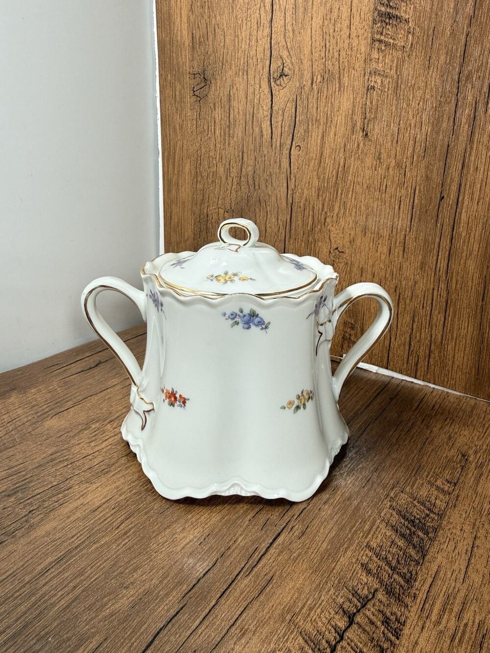 K&A Krautheim Selb Bavaria Germany Floral Sugar Bowl, Candy Dish